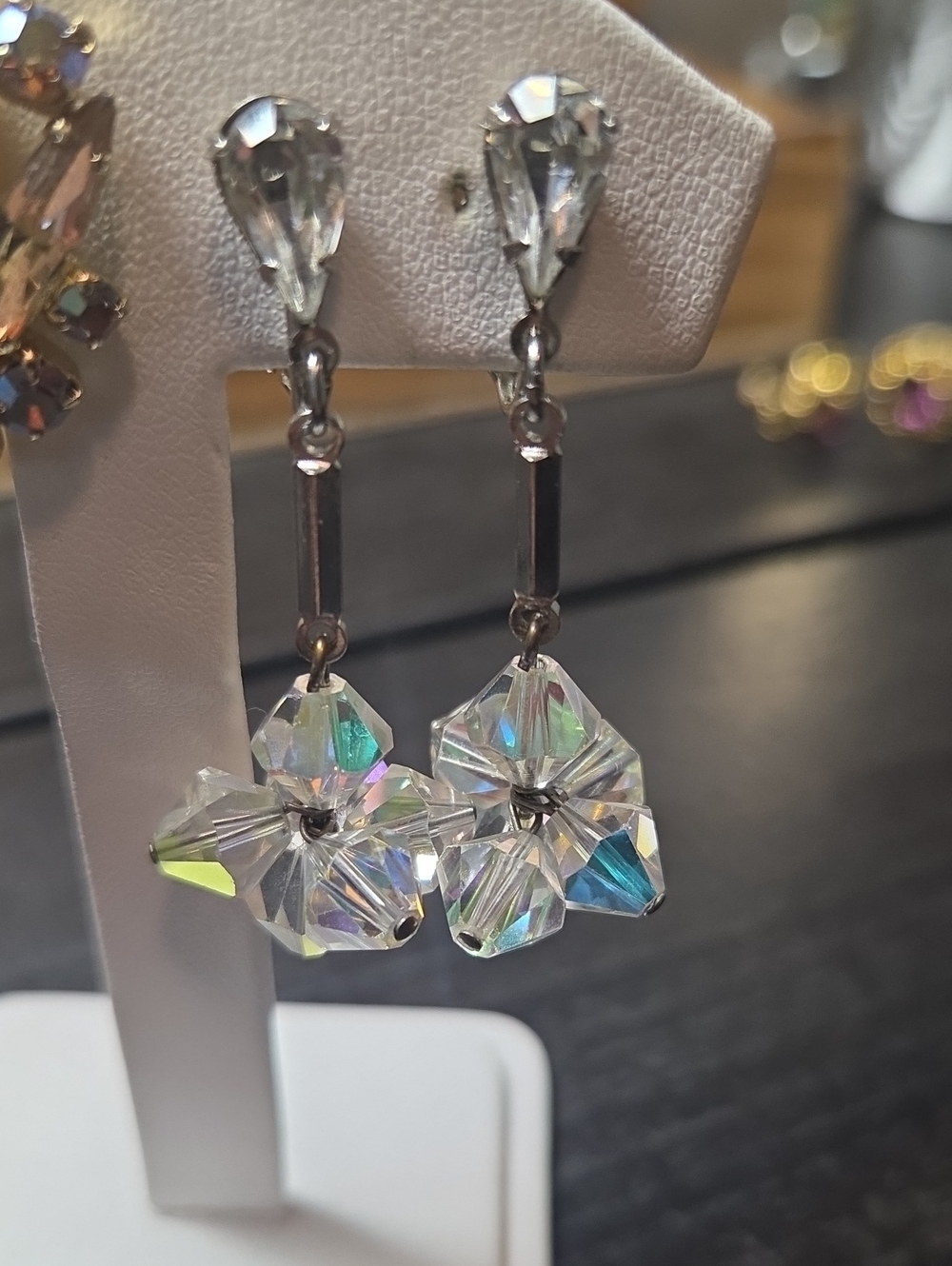 AB Crystal Earrings (clip + screwback)